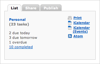 RSS/ATOM/Icalendar Feed 界面
